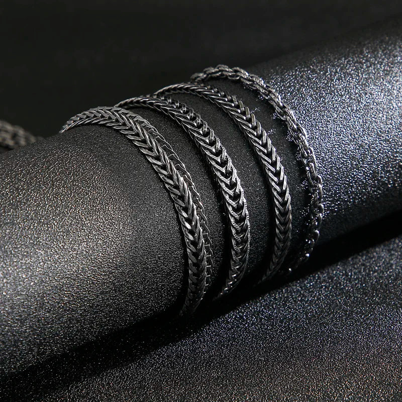 Men's Stainless Steel Matte Chain Link Fashion Necklace