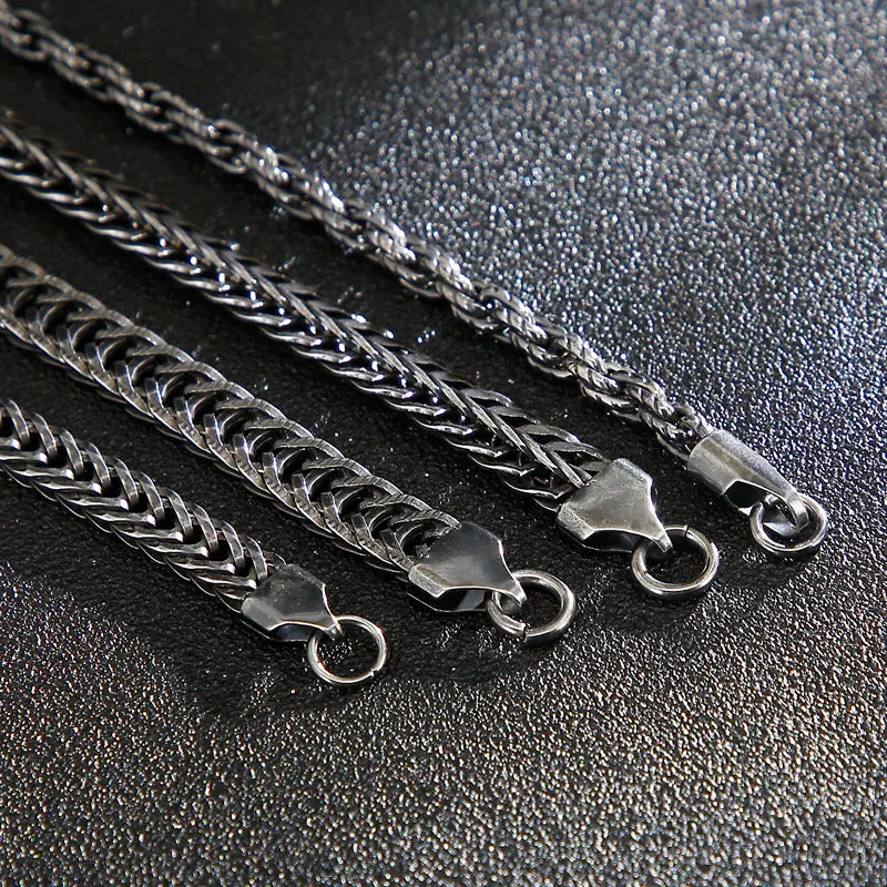 Men's Stainless Steel Matte Chain Link Fashion Necklace