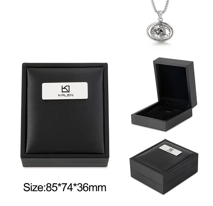 Check Out Our Mobile Watch Price, Men's,Women Punk Moon Globe Charm Pendant Necklace