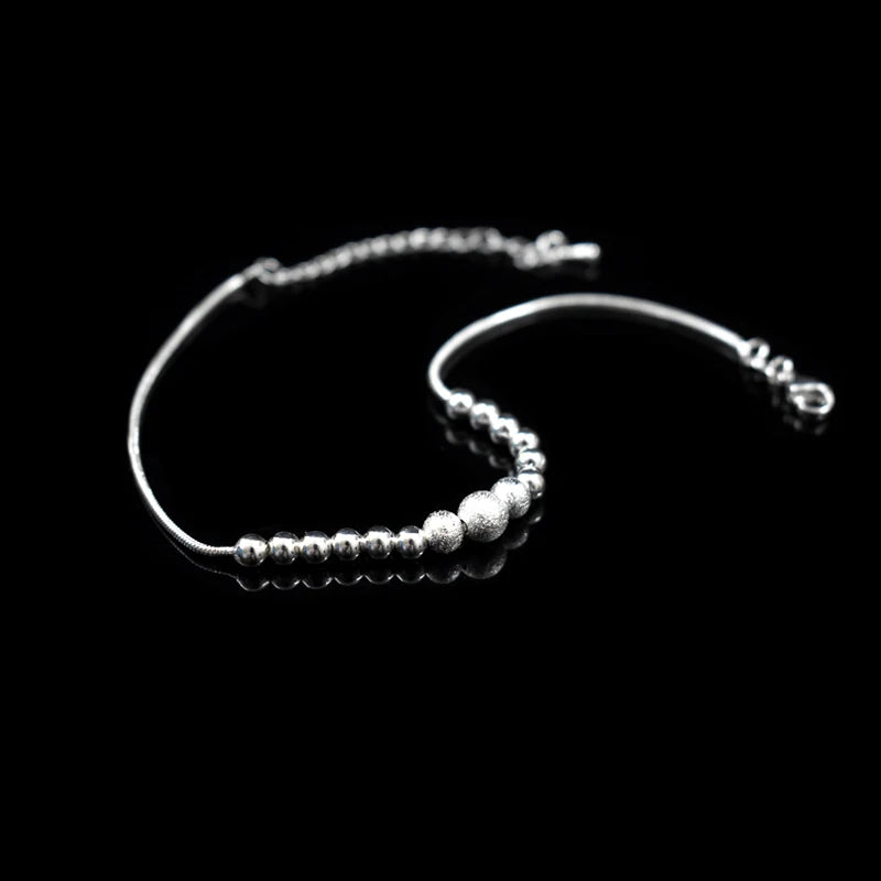 Check Out Our Mobile Watch Price, Womens Round Ball Beaded Anklet Chain 925 Sterling Silver
