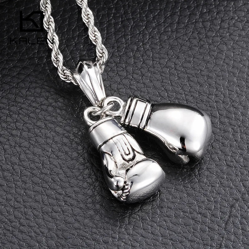 Check Out Our Mobile Watch Price, Men Stainless Steel Boxing Fist Chain Link Fashion Necklace
