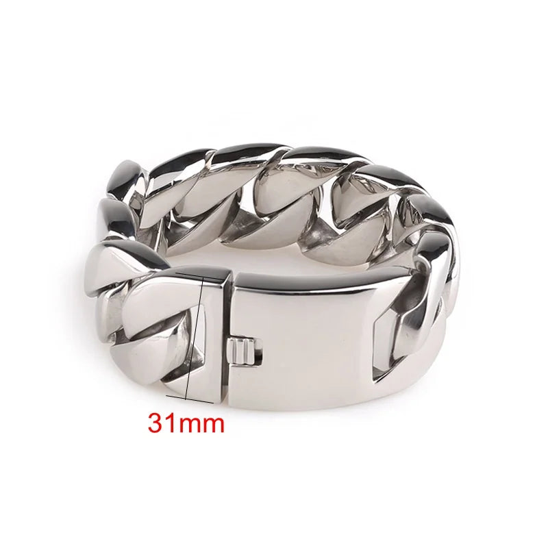 Men's 316 Stainless Steel Gold Bracelet Bangle