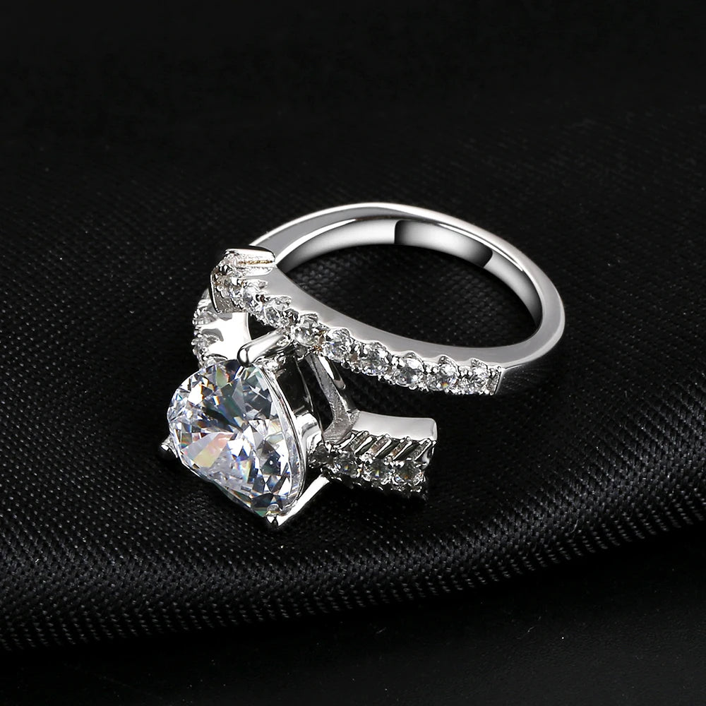 Check Out Our Mobile Watch Price, Heart Cubic Zirconia Wedding Engagement Ring For Women
