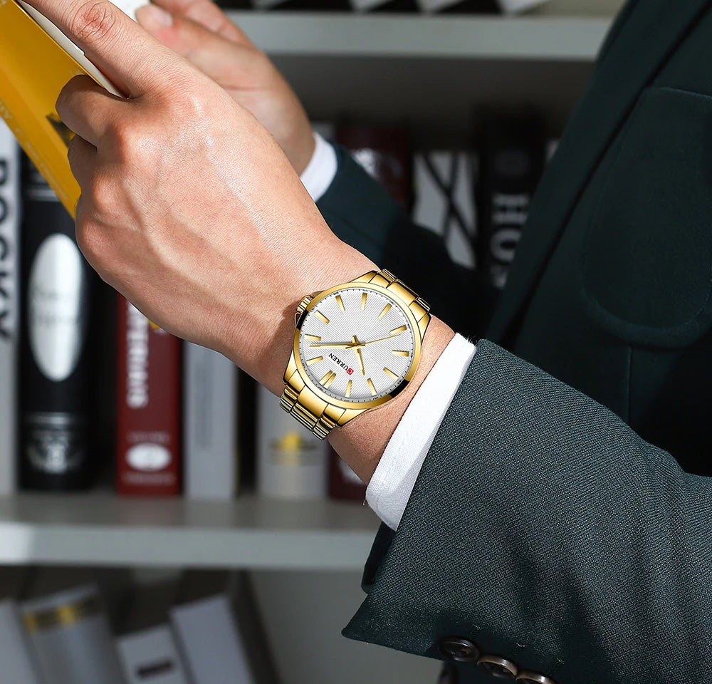 Mens Stainless Steel Fashion Business Quartz Watch