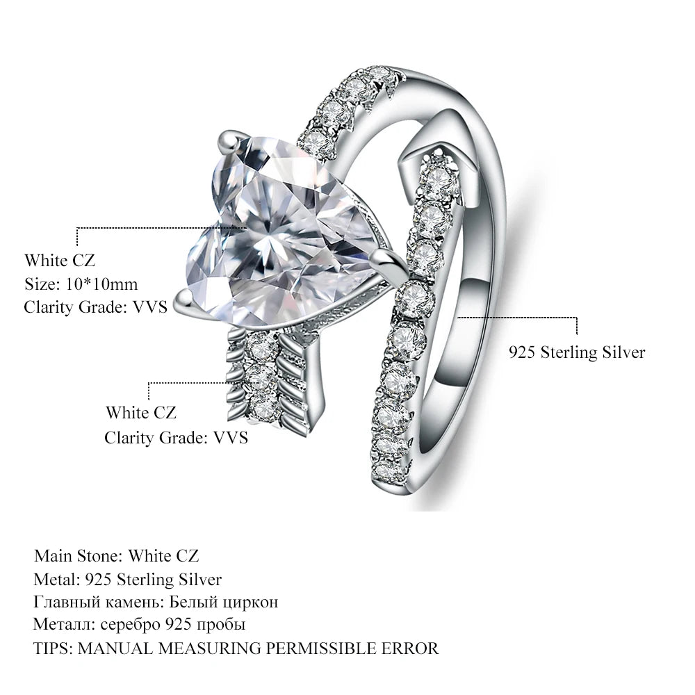 Check Out Our Mobile Watch Price, Heart Cubic Zirconia Wedding Engagement Ring For Women
