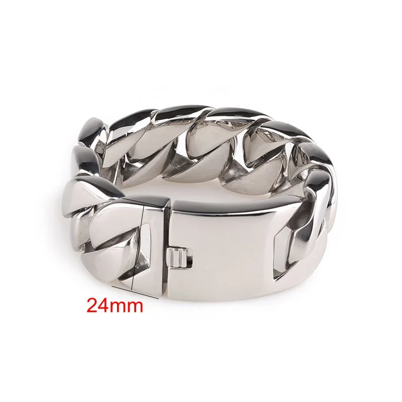 Men's 316 Stainless Steel Gold Bracelet Bangle