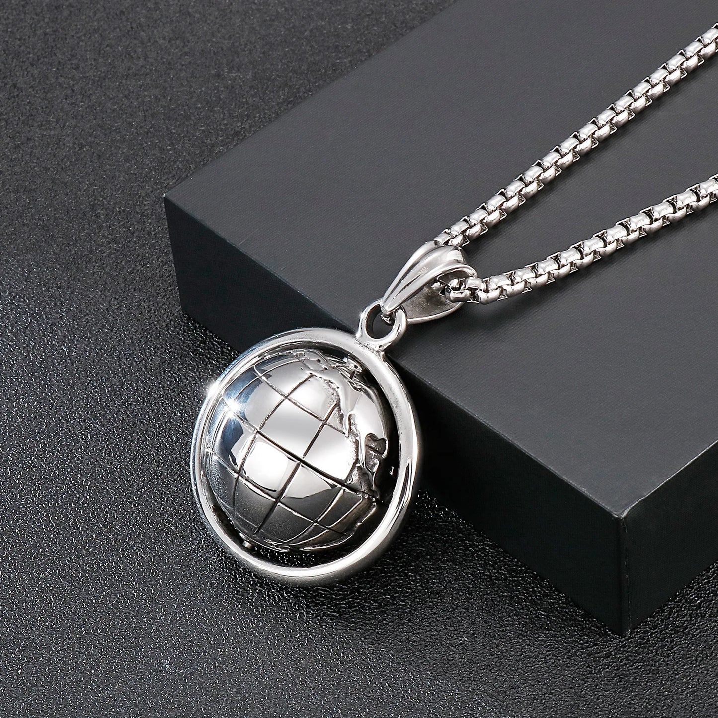 Check Out Our Mobile Watch Price, Men's,Women Punk Moon Globe Charm Pendant Necklace