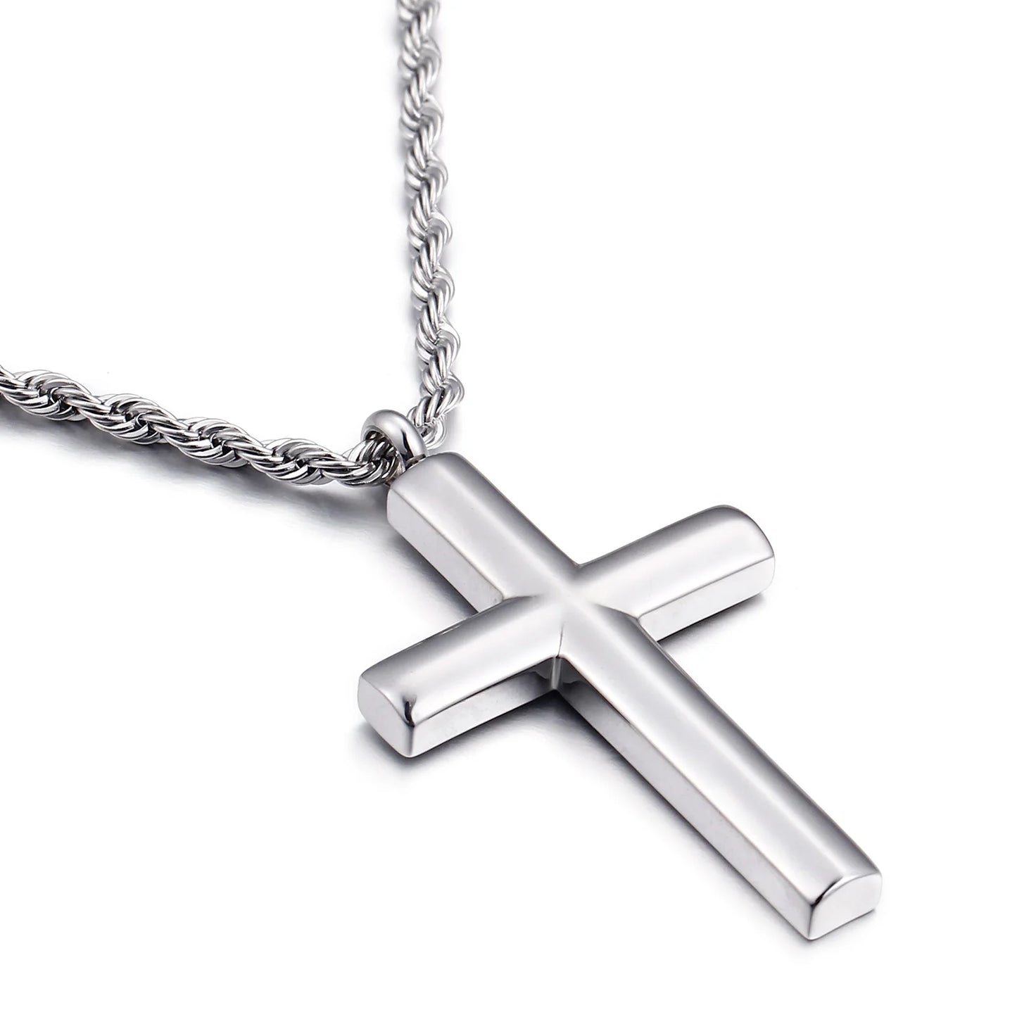Designer Fashion Necklaces Steel Chain Link Cross Chain
