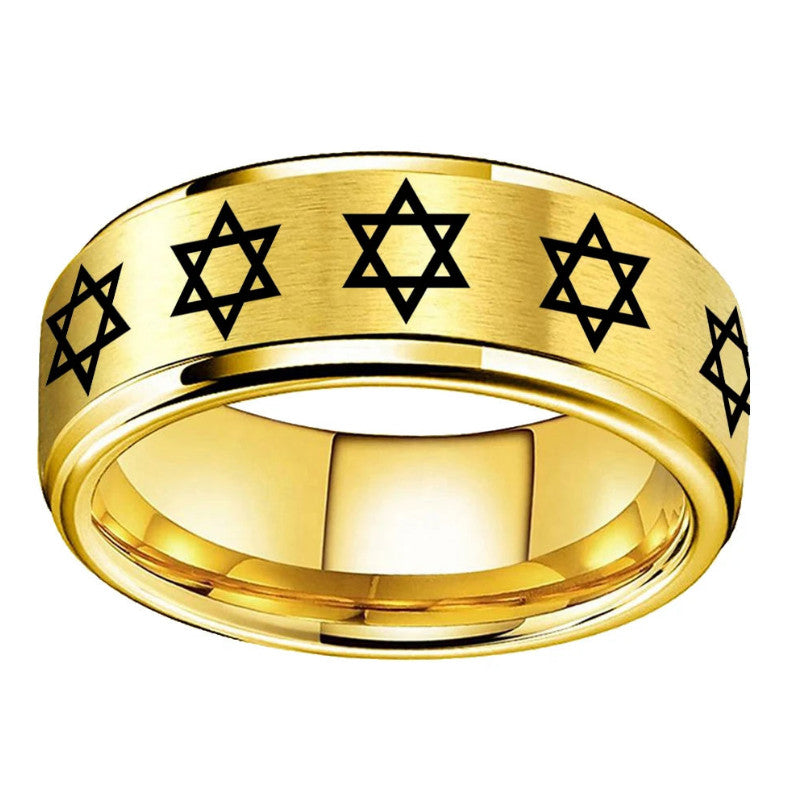 Mens, Womens Stainless Steel Masonic Brushed Ring