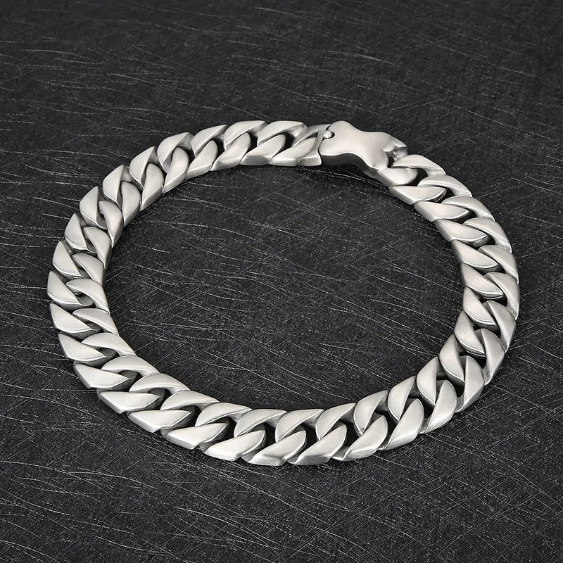 Cuban Chain Dog Bone Charm Necklace for Men and Women