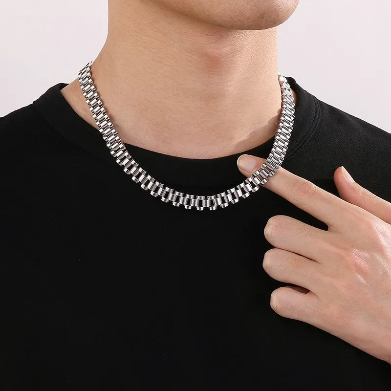 Stainless Steel Watch Chain Necklace for Women/Men