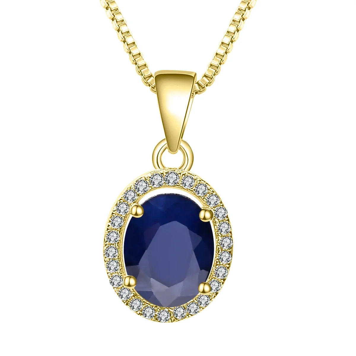 Check Out Our Mobile Watch Price, Blue Sapphire Gold 925 Silver Pendant Necklace For Women