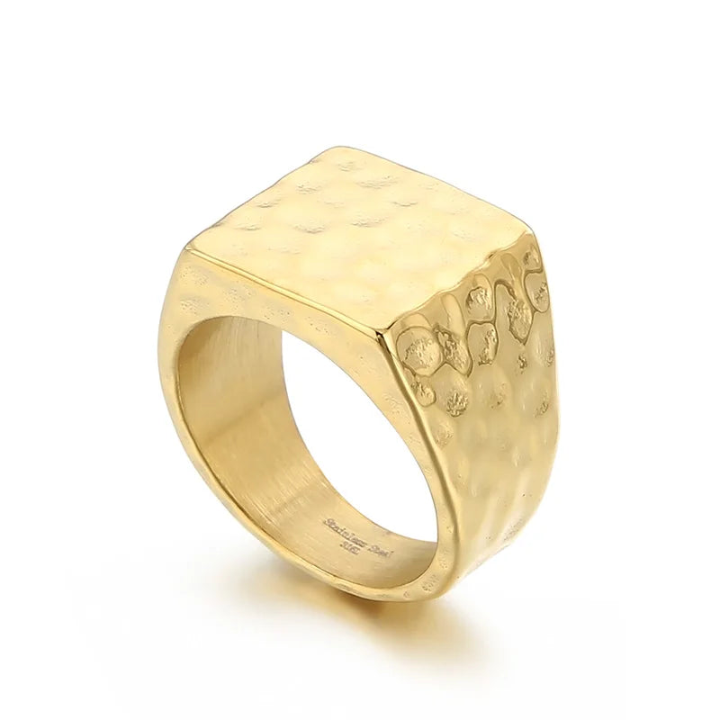 Mens Stainless Steel 316L Geometric Ring