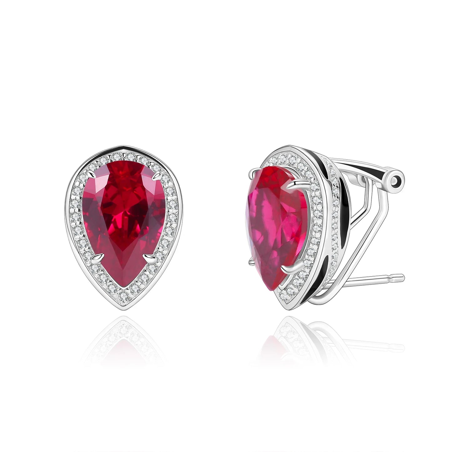 Check Out Our Mobile Watch Price, Tiger Element Pear Shape Blue Sapphire Stud Earrings