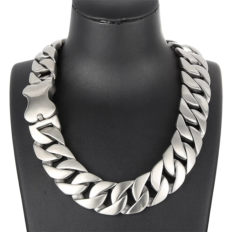 Cuban Chain Dog Bone Charm Necklace for Men and Women