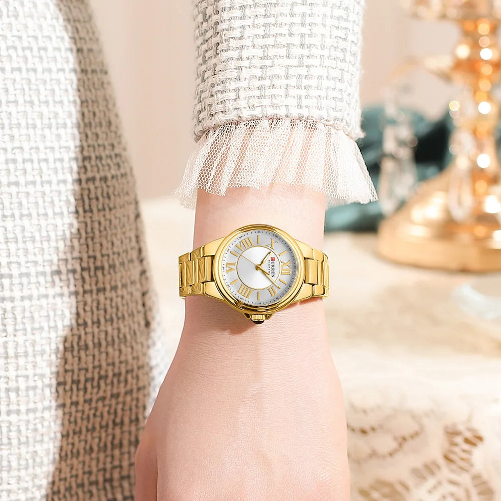 Women Stainless Steel Sports Dress Quartz Watch