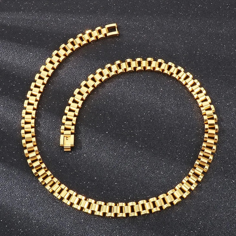 Stainless Steel Watch Chain Necklace for Women/Men