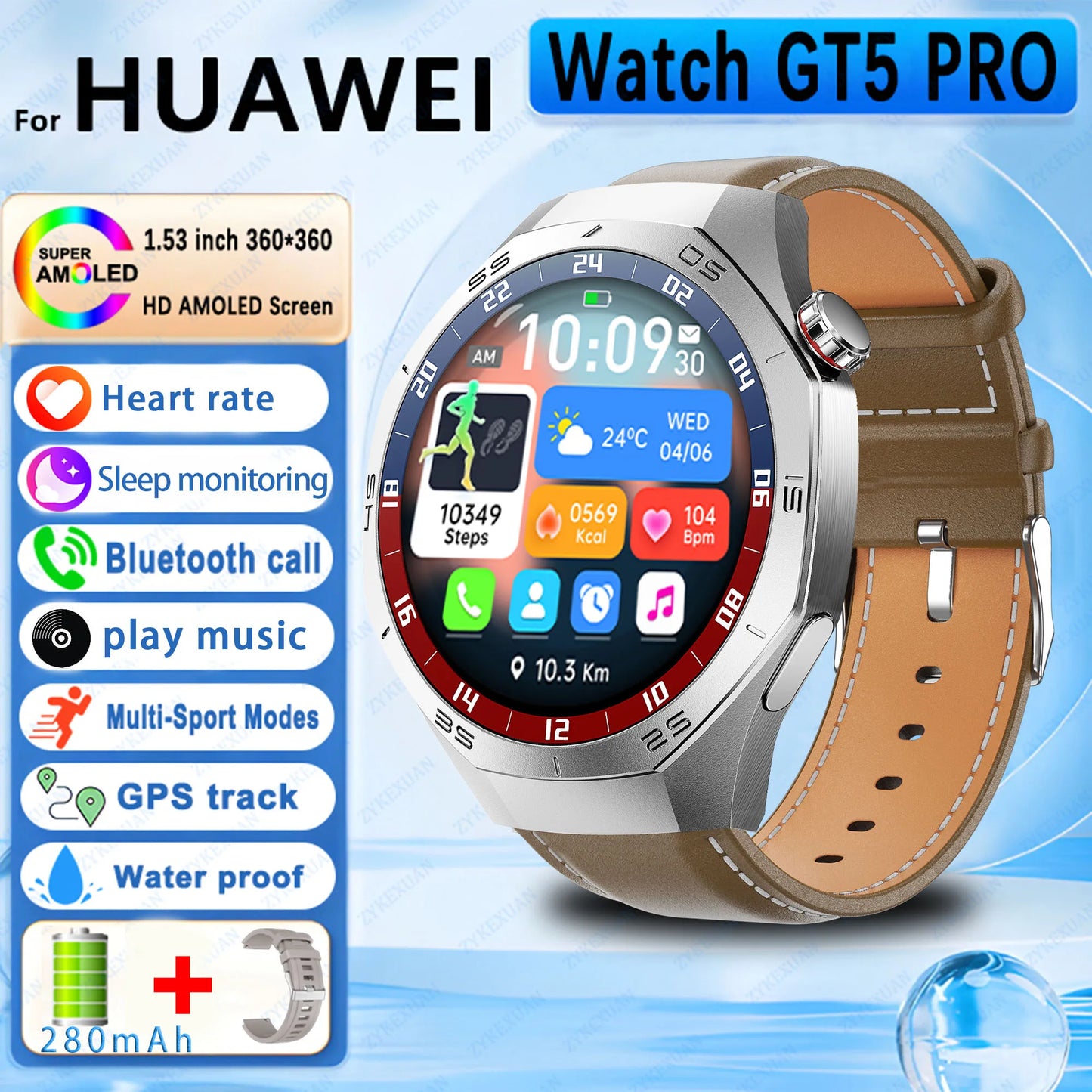 Mobile Watch Price GT5 Pro Smart Watch Heart rate Bluetooth