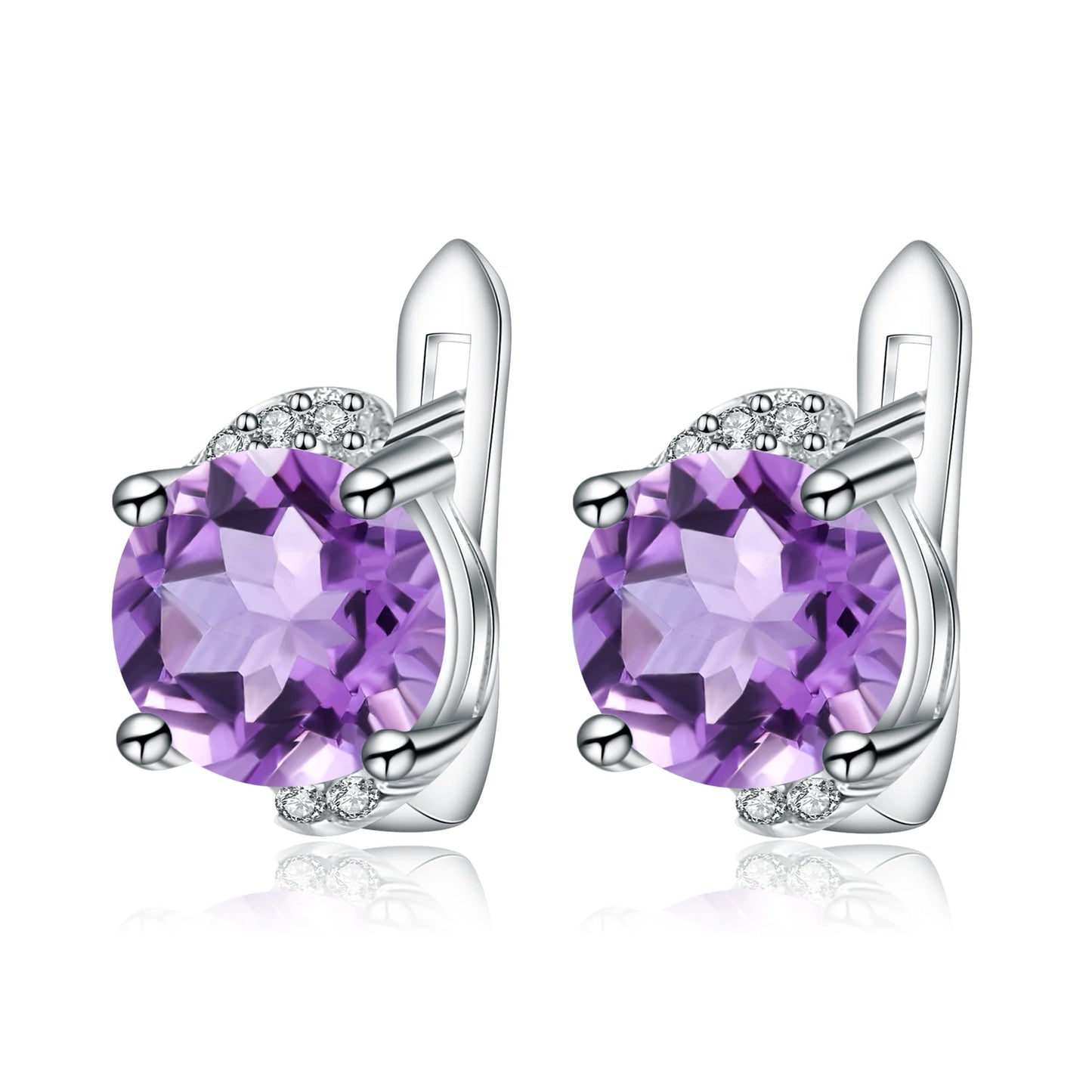 Check Out Our Mobile Watch Price, Woman's Green Amethyst Prasiolite 925 Silver Stud Earrings