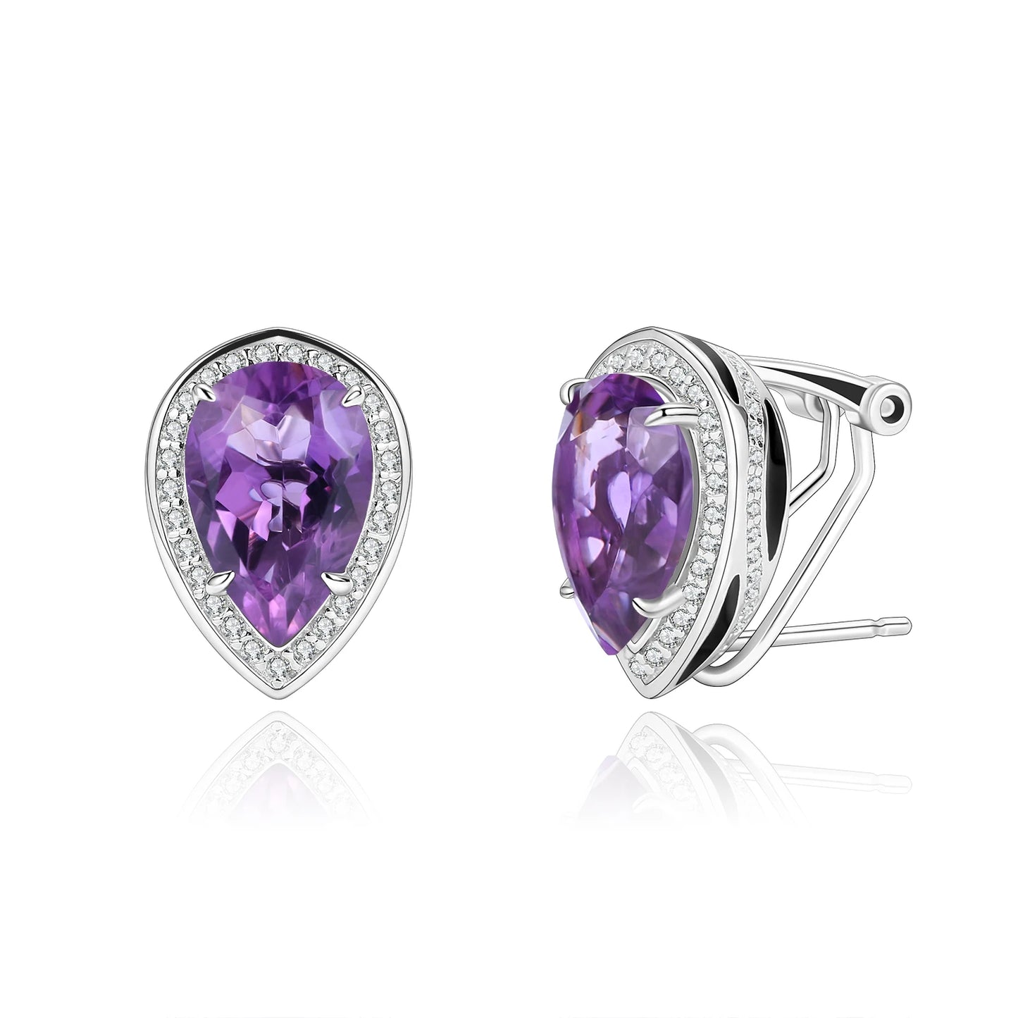 Check Out Our Mobile Watch Price, Tiger Element Pear Shape Blue Sapphire Stud Earrings