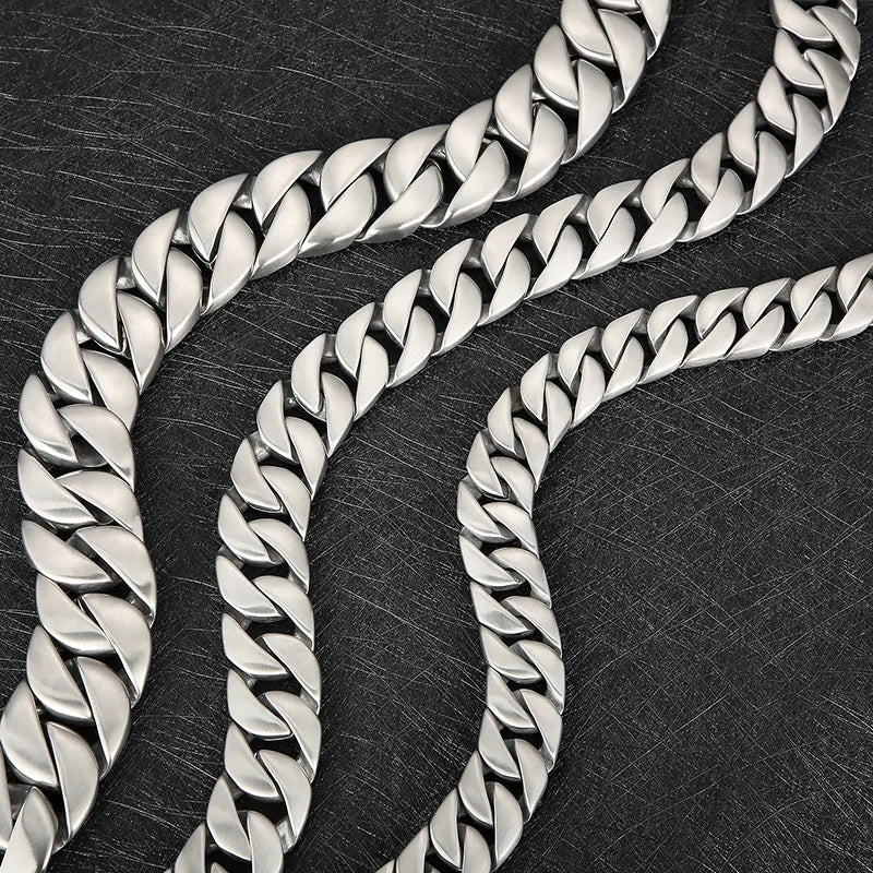 Cuban Chain Dog Bone Charm Necklace for Men and Women