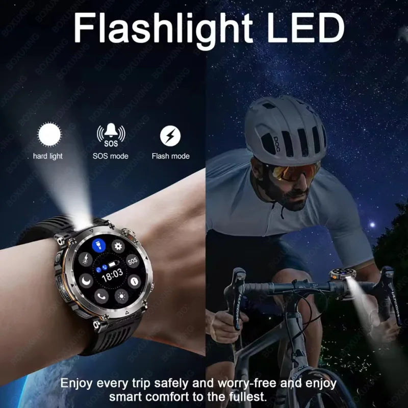mobile watch price Mens Smart Watch 600mAh LED Flashlight
