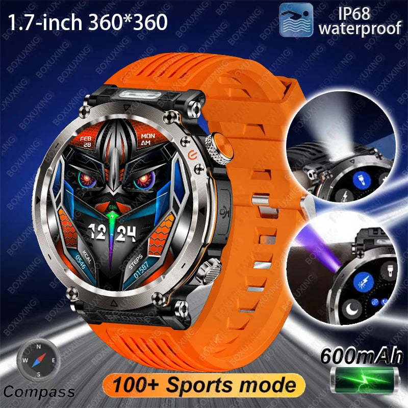 mobile watch price Mens Smart Watch 600mAh LED Flashlight