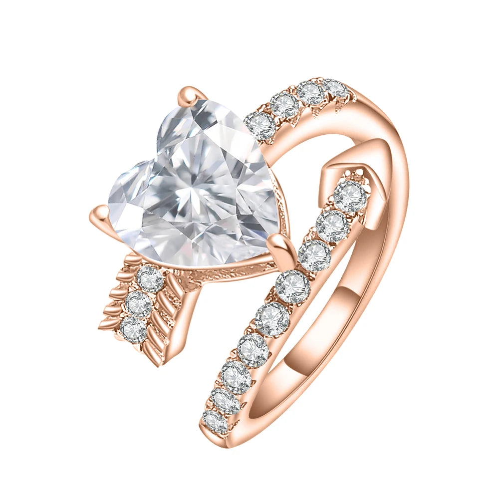 Check Out Our Mobile Watch Price, Heart Cubic Zirconia Wedding Engagement Ring For Women