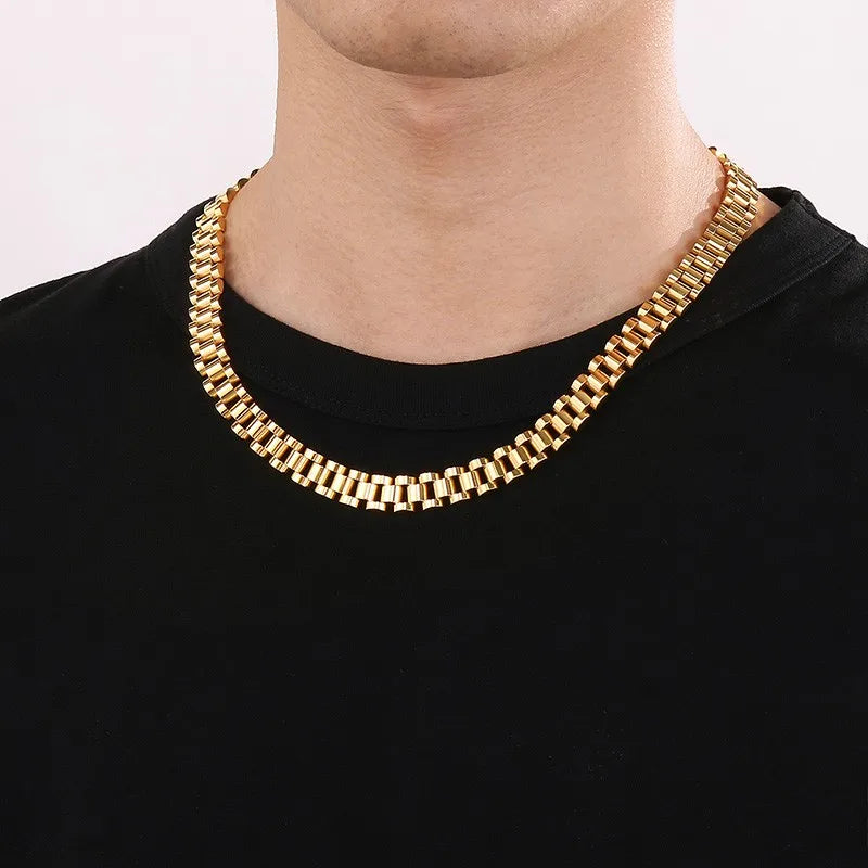 Stainless Steel Watch Chain Necklace for Women/Men