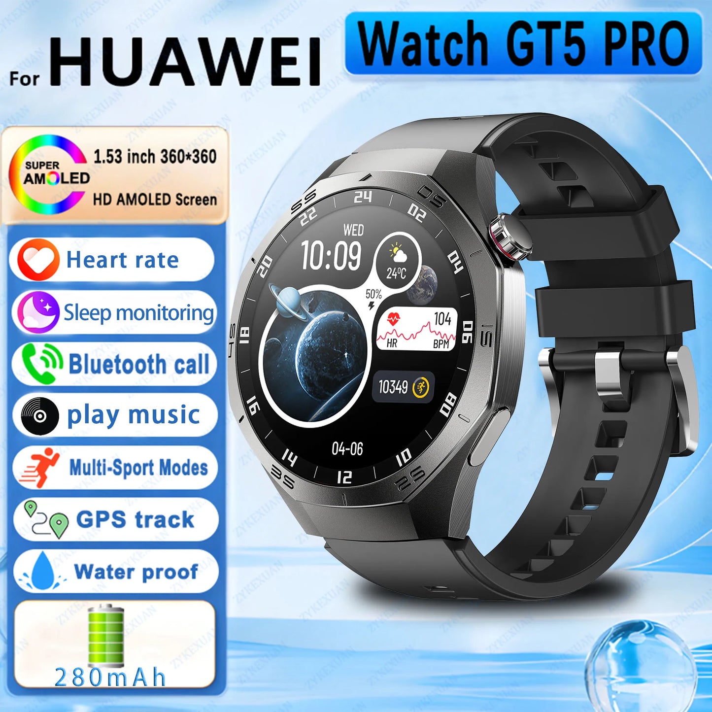 Mobile Watch Price GT5 Pro Smart Watch Heart rate Bluetooth