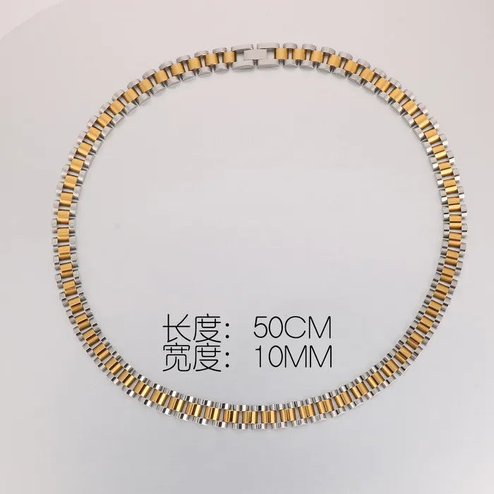 Stainless Steel Watch Chain Necklace for Women/Men