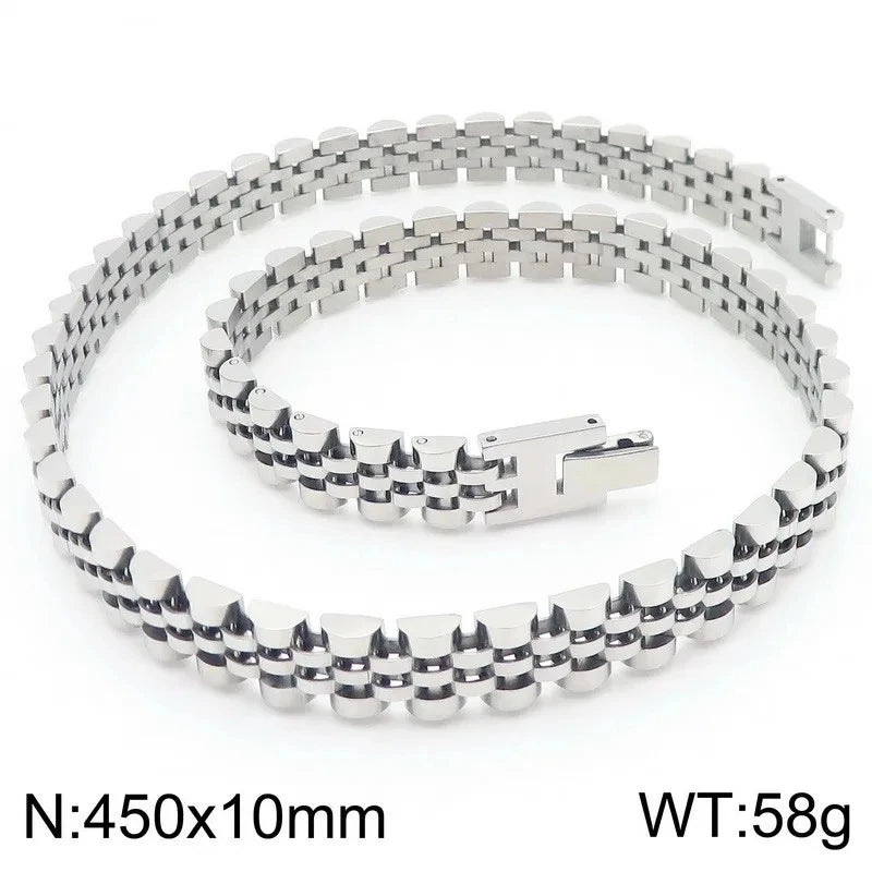 Stainless Steel Watch Chain Necklace for Women/Men