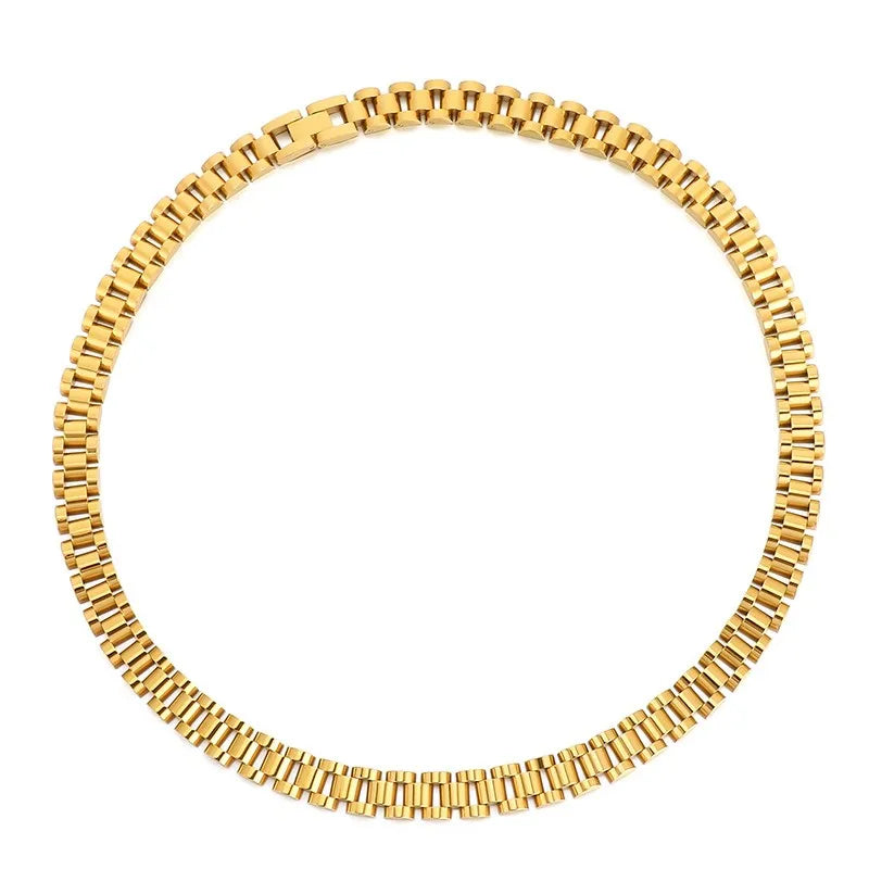 Stainless Steel Watch Chain Necklace for Women/Men