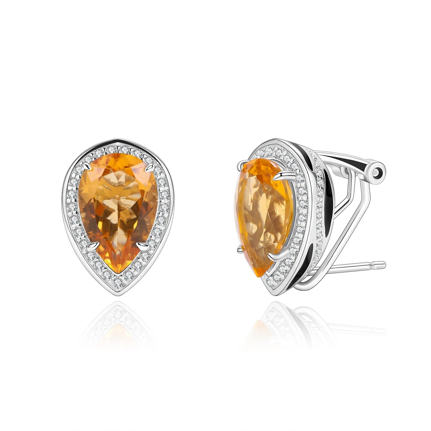 Check Out Our Mobile Watch Price, Tiger Element Pear Shape Blue Sapphire Stud Earrings