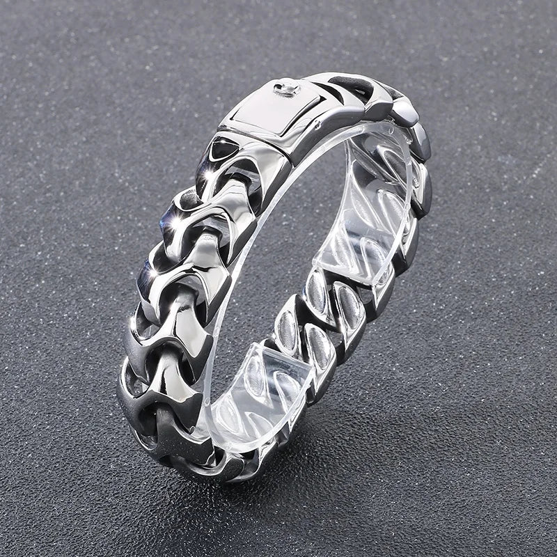 Men's Arrow Shaped Bracelets Stainless Steel Bike Chain