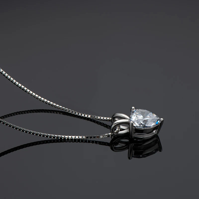 Women's Heart Shape Moissanite Diamond Pendant Necklace