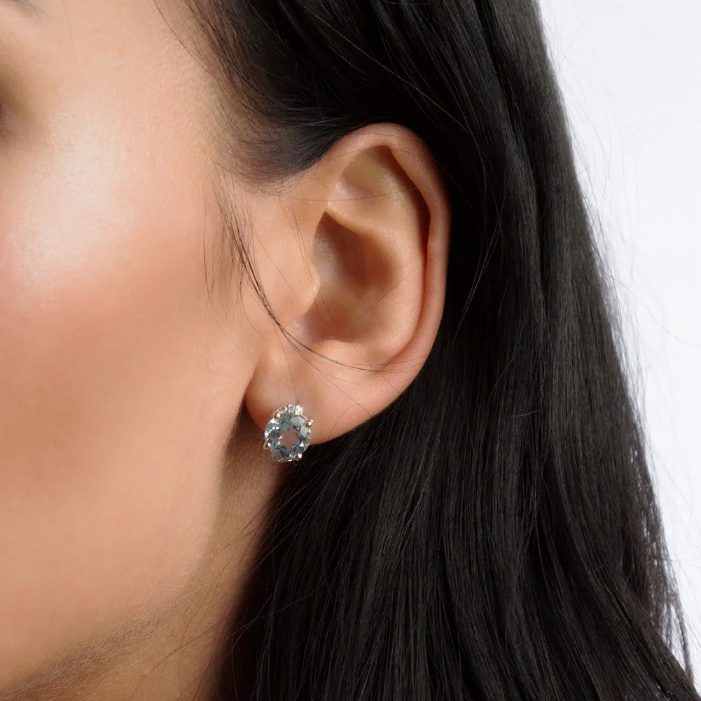 Check Out Our Mobile Watch Price, Woman's Green Amethyst Prasiolite 925 Silver Stud Earrings