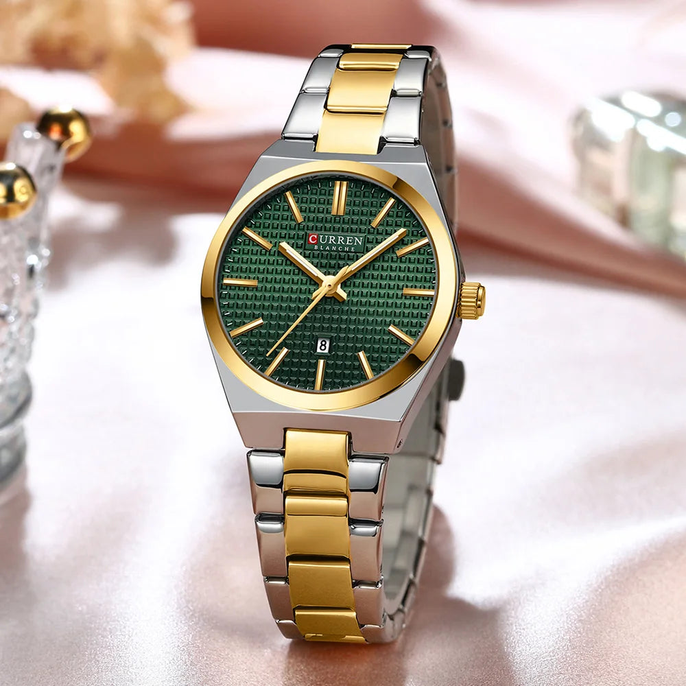 Womens Stainless Steel Small Dial Quartz Watch