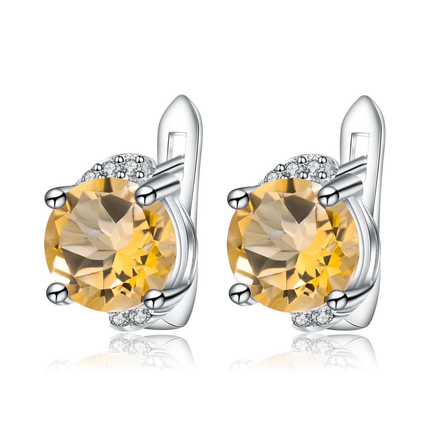 Check Out Our Mobile Watch Price, Woman's Green Amethyst Prasiolite 925 Silver Stud Earrings