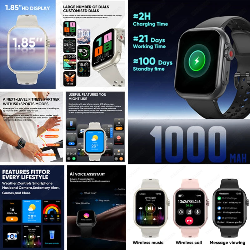 Mobile Watch Price Smart Watch 1000mA Health Monitoring
