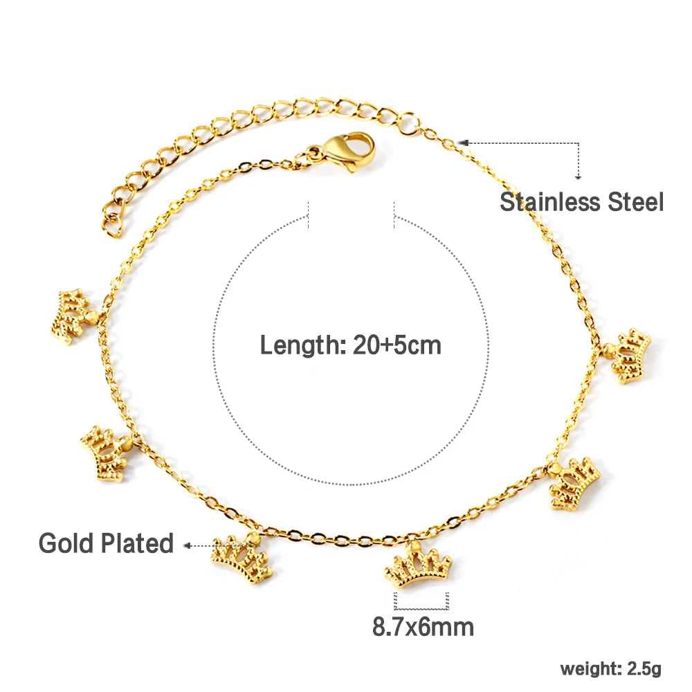 Check Out Our Mobile Watch Price, Geometric Charm Anklet Stainless Steel Tassel Ankle Chain