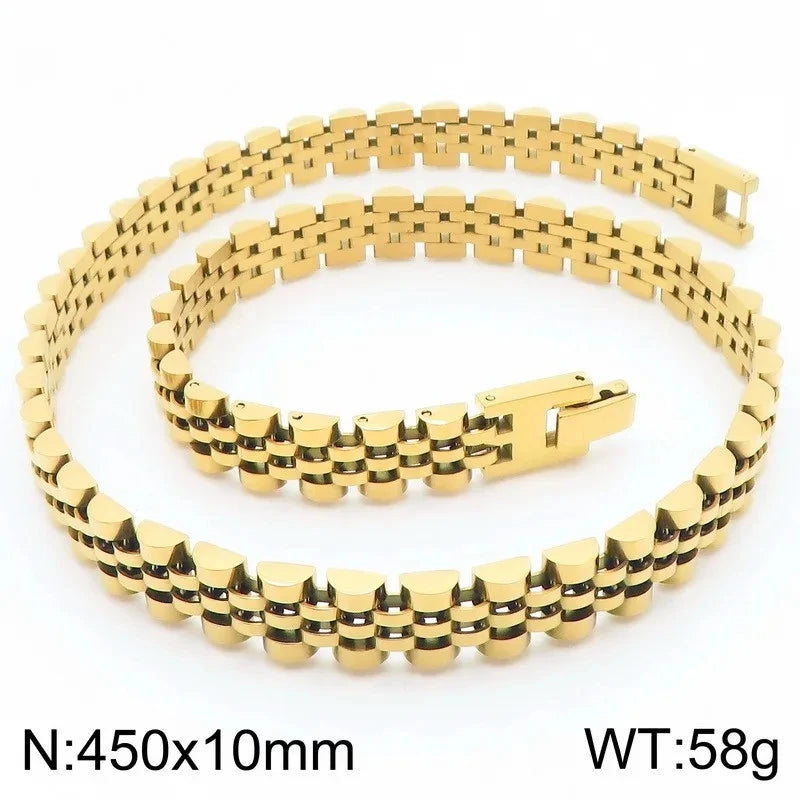 Stainless Steel Watch Chain Necklace for Women/Men