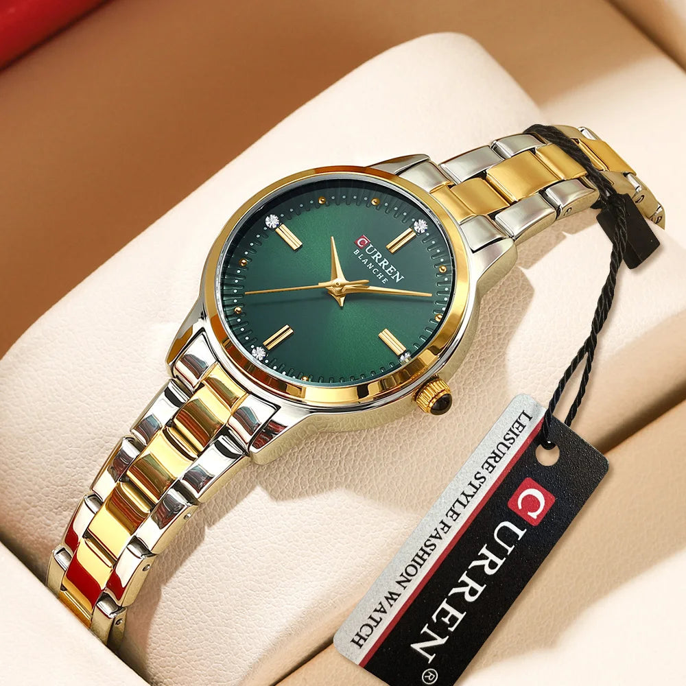 Womens Stainless Steel Waterproof Quartz Watch