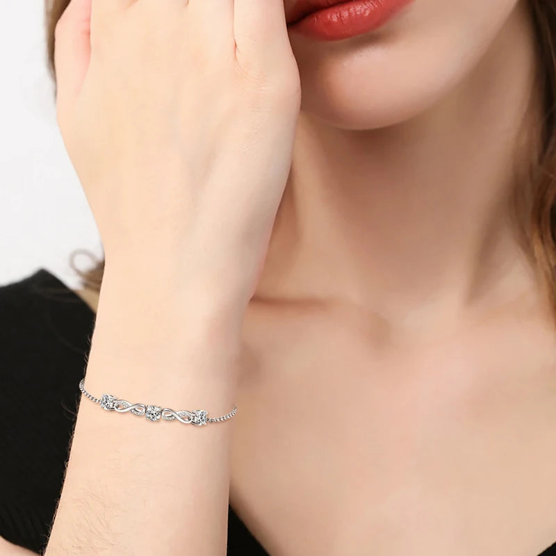 Check Out Our Mobile Watch Price, Womens 18k Gold Plated Moissanite Bracelet Silver Bracelet