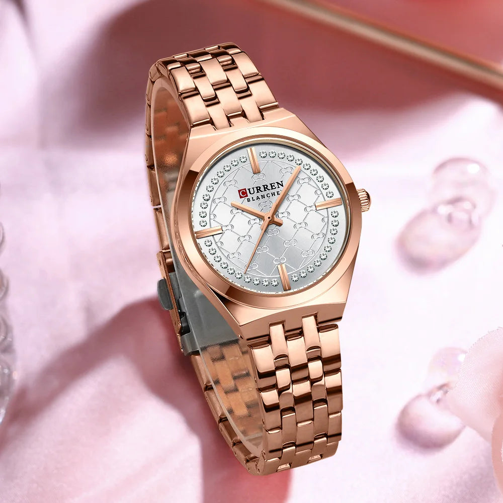 Women Stainless Steel Waterproof Quartz Watch