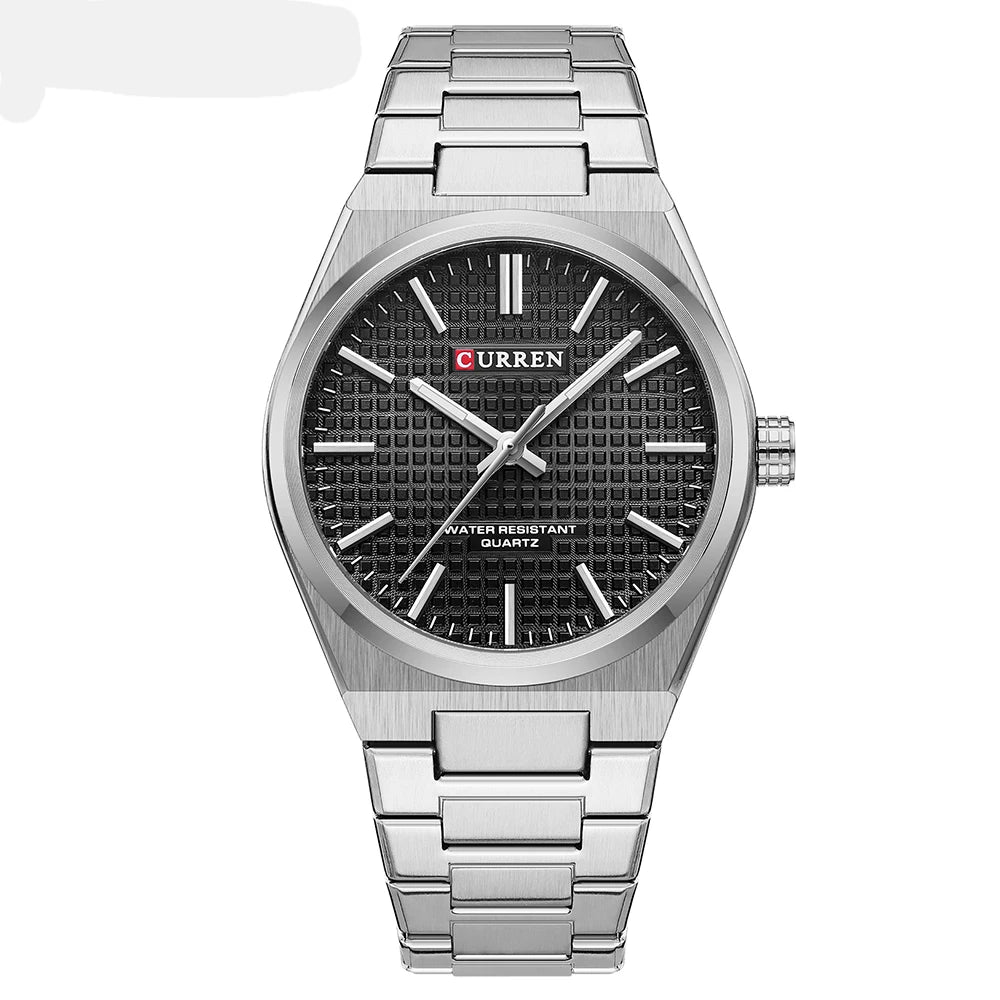Men's Stainless Steel Business Quartz Wristwatch