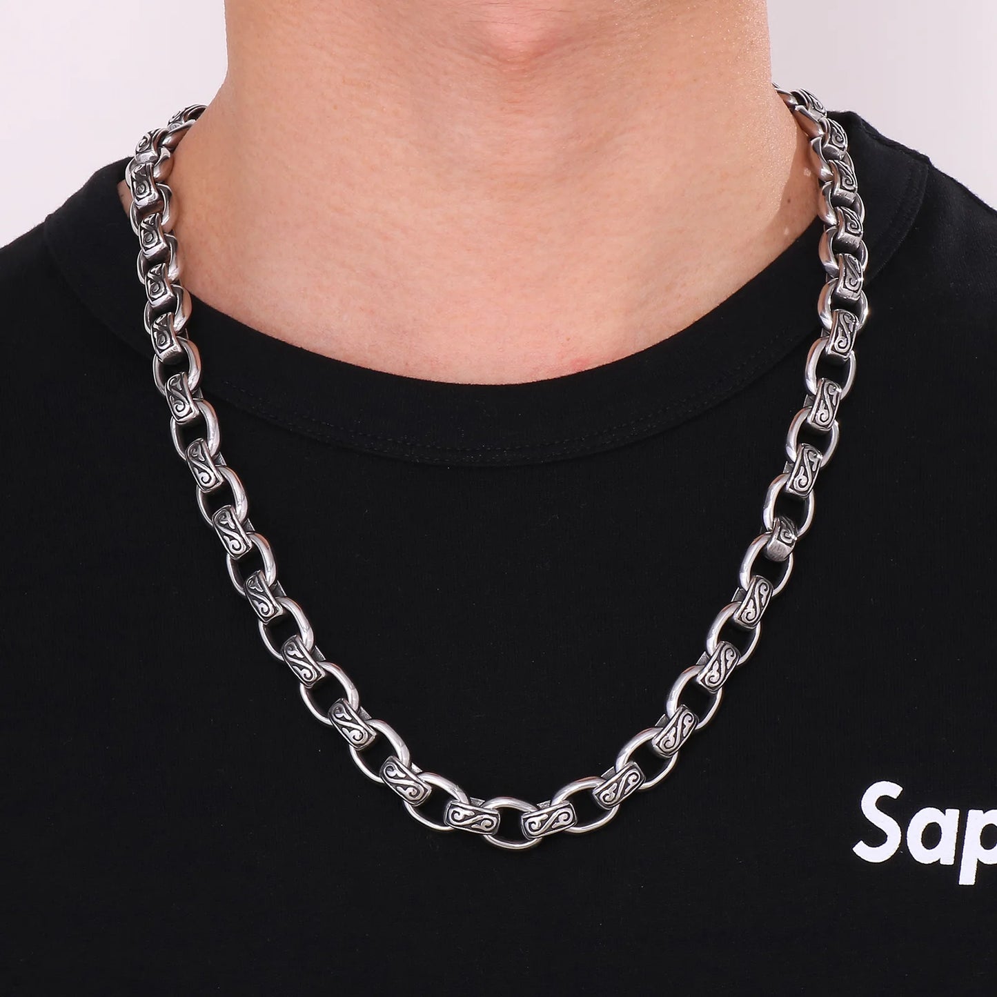 Animal Prints Stainless Steel Necklace For Men