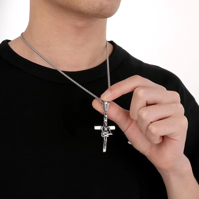 Check Out Our Mobile Watch Price, Men's Stainless Steel Trumpet Pendant Necklace