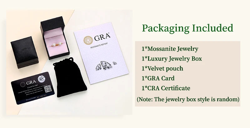 Moissanite Drop Earrings Silver Piercing for Women