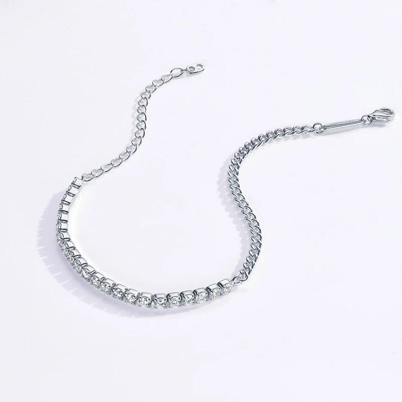 18k Gold Plated Moissanite Cuban Bracelet for Women & Men